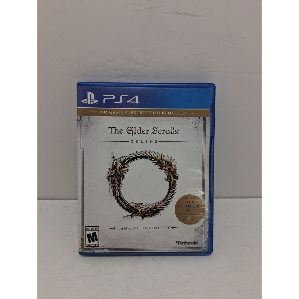 The Elder Scrolls Online Tamriel Unlimited PS4 Game Bethesda Explorers Pack CIB